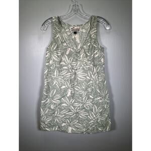 Pataloha Mini‎ Dress 6 Hawaiian Green Floral Patagonia Organic Cotton Tropical